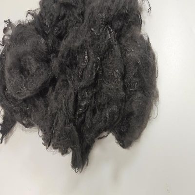 कार इंटीरियर के लिए सस्ते पुनर्योजी काले 3 डी * 76 मिमी पॉलीप्रोपाइलीन स्टेपल फि