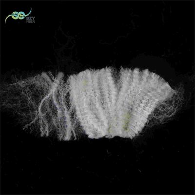 अनुकूलित क्रिम पुनर्नवीनीकरण सिंथेटिक स्टेपल फाइबर ऑफ व्हाइट भरने के लिए