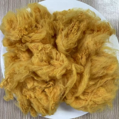 अच्छी कीमत डॉप डाईड पॉलिएस्टर फाइबर 1.5 डी उच्च लौ retardant गोल्डन पीला ऑनलाइन