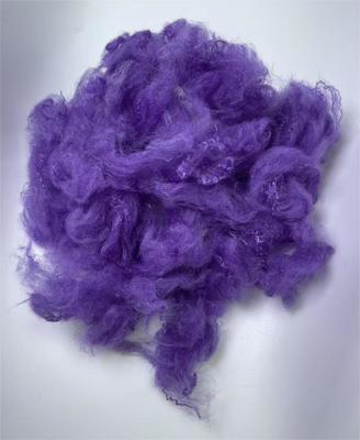 अच्छी कीमत Recycled Polyester Staple Fiber 2.5D 51mm Deep Purple with 0.2% Oil Content and 0.7-15dtex Fiber Fineness ऑनलाइन